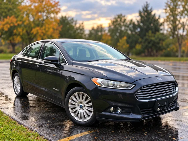 2013 Ford Fusion, front three-quarter view